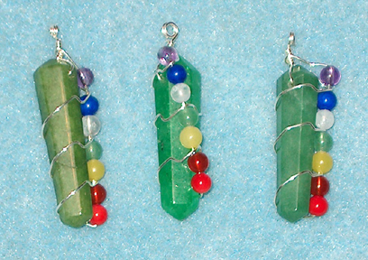 Aventurine Gem Stone Chakra Pendants