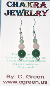 4th Chakra Earrings (Heart)