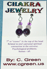 7th Chakra Earrings (Crown)