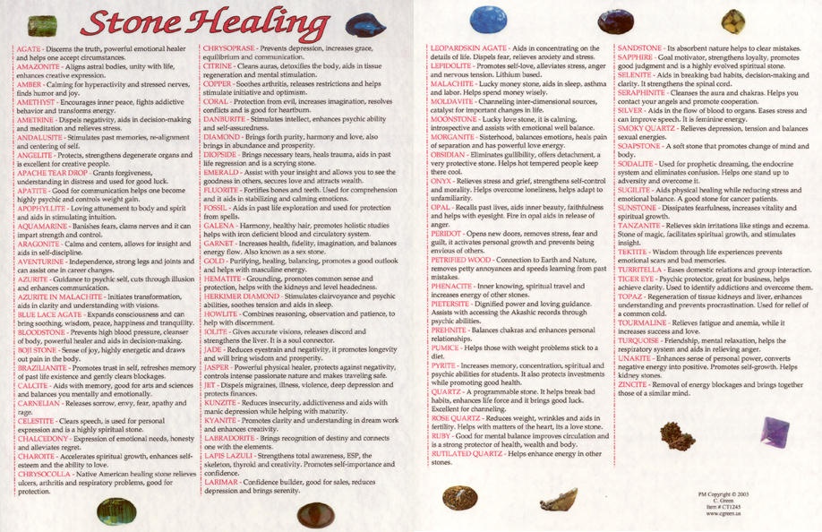 Gemstone Compatibility Chart