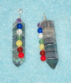 Fluorite Gem Stone Chakra Pendants