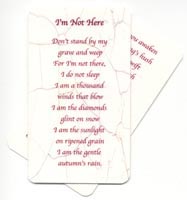 I'm Not Here Wallet Card