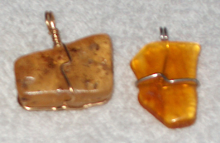 Hand Wrapped Amber Pieces