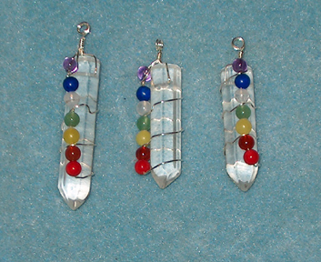 Quartz Crystal Gem Stone Chakra Pendants