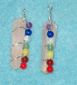 Rose Quartz Gem Stone Chakra Pendants